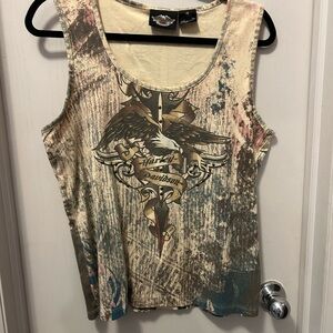 Harley-Davidson Women's Multicolor Graphic Tank Top